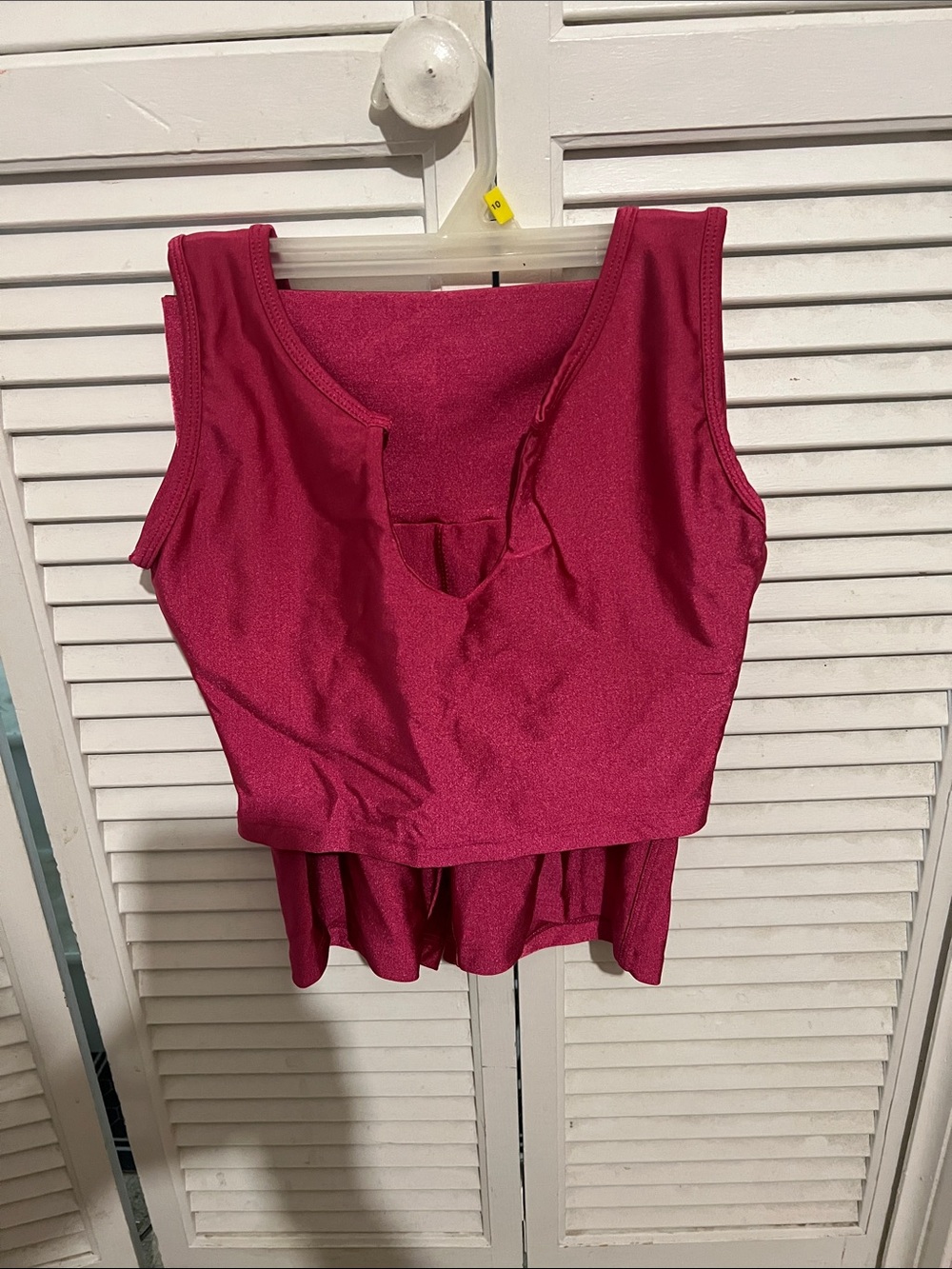 Women’s Sleeveless Peplum Tank Top - Raspberry Pink size top S M